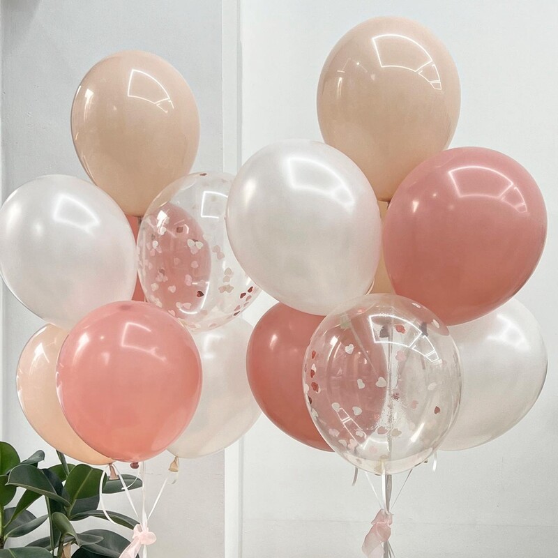 Set od 17 komada ružičaste serije lateks balona Vintage ružičasti brojevi od folije za rođendanske proslave djevojaka Ukrasi za godišnjice Dječji DIY darovi