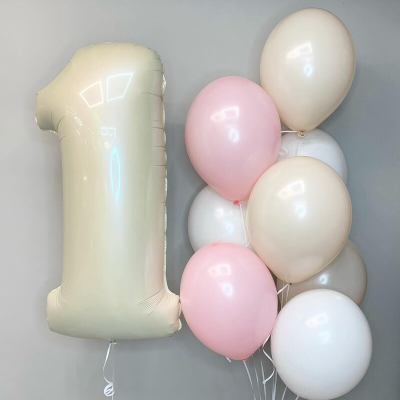 Set od 17 komada ružičaste serije lateks balona Vintage ružičasti brojevi od folije za rođendanske proslave djevojaka Ukrasi za godišnjice Dječji DIY darovi