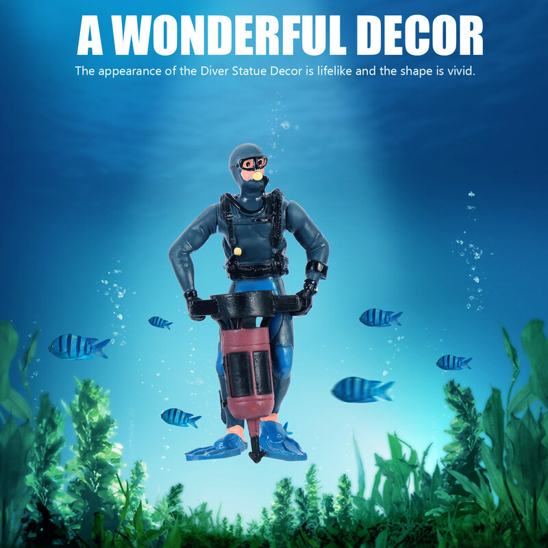 Naras Modelis Frogman Decor Akvariumas Akvariumas Akvariumas Akvariumas Žaislų lėlė Gyvybės primenanti statula Pilvo pilvo miniatiūriniai žaislai