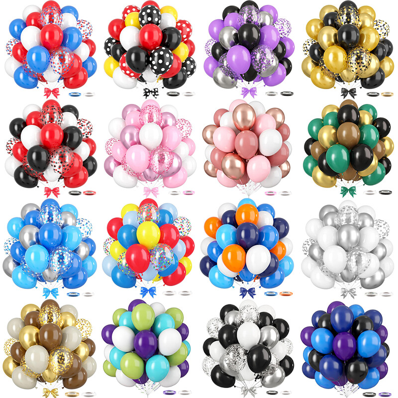 40 komada mat metalnih balona ružičasto zlatno plava 12 inčna konfeti balon rola vrpca rođendanska zabava vjenčanje baloni ukrasi Globos