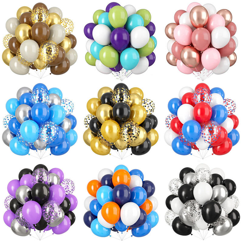 40 komada mat metalnih balona ružičasto zlatno plava 12 inčna konfeti balon rola vrpca rođendanska zabava vjenčanje baloni ukrasi Globos