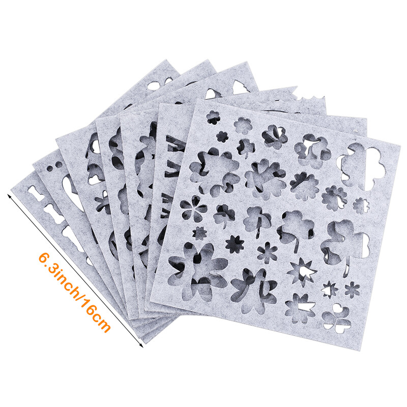 7pcs/Set Kreativni kalup od filca od igle Praktične rukotvorine Izdržljiva DIY šablona za izradu vunenog filca Alati za šivanje