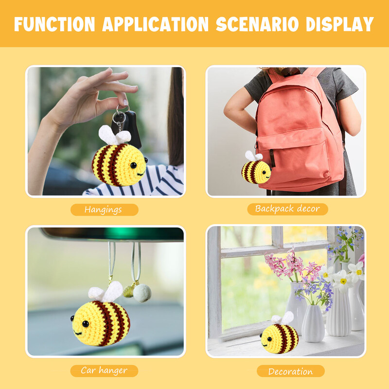 Trusă pentru început de croșetat Decor Lucrări de ac DIY Kit de păpuși de croșetat Kit de croșetat pentru păpuși pentru începători pentru copii Cadou de aniversare Adolescenți