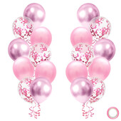 18 kom 12 inčni miješani ružičasti baloni Djevojka Žena Dekoracije za rođendane Vjenčanje Svadba Potrepštine za godišnjicu Majčinog dana