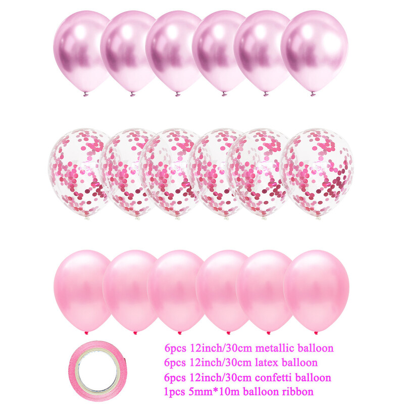 18 kom 12 inčni miješani ružičasti baloni Djevojka Žena Dekoracije za rođendane Vjenčanje Svadba Potrepštine za godišnjicu Majčinog dana