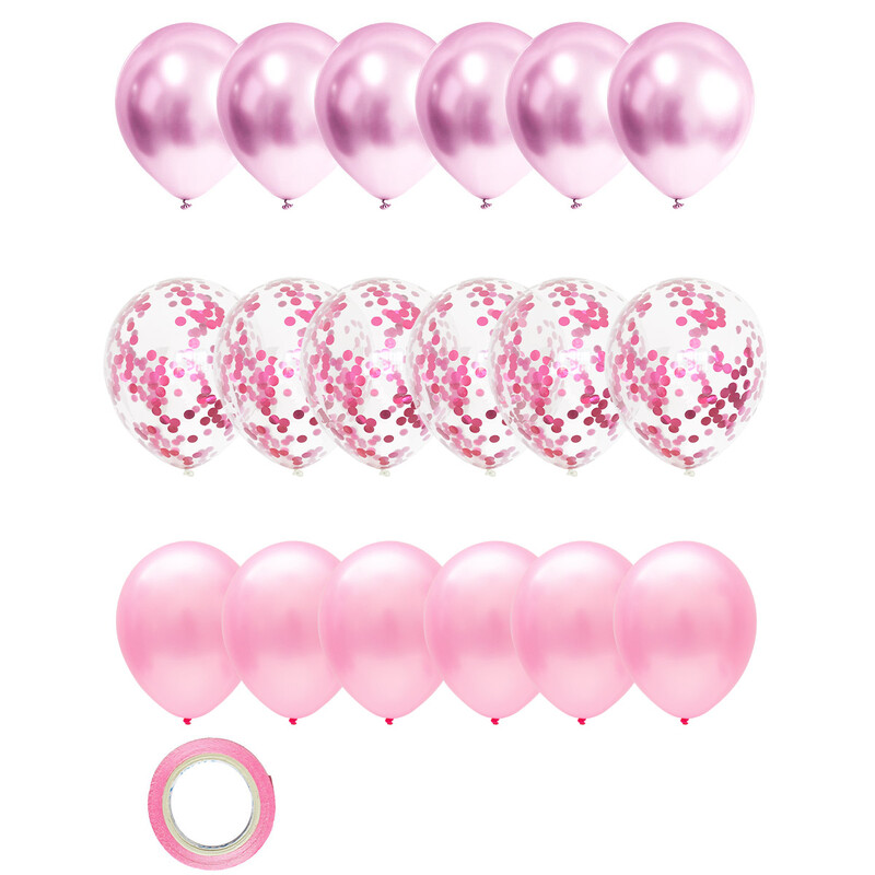 18 kom 12 inčni miješani ružičasti baloni Djevojka Žena Dekoracije za rođendane Vjenčanje Svadba Potrepštine za godišnjicu Majčinog dana