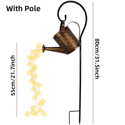 Solárne LED svetlo na zavlažovanie, závesná vodopádová lampa, vodotesná vonkajšia záhradná dekorácia, dvor, veranda, trávnik, záhrada, krajina, slnko