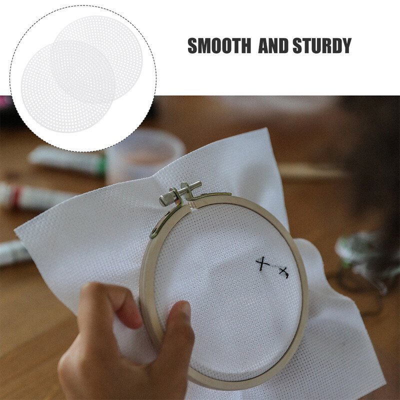 20 vnt. kryžminio dygsnio tinklelio lenta plastikinė drobė tinklelio formos apskritimai apvalios plokštės rankdarbių ekrano rinkinys „pasidaryk pats“ reikmenys siūlų siuvinėjimas