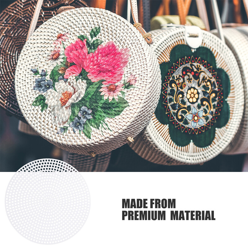 20 vnt. kryžminio dygsnio tinklelio lenta plastikinė drobė tinklelio formos apskritimai apvalios plokštės rankdarbių ekrano rinkinys „pasidaryk pats“ reikmenys siūlų siuvinėjimas