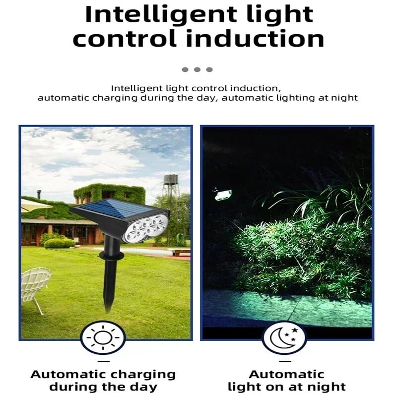 1/2/3 ks solárne napájané 7LED lampy nastaviteľné solárne bodové svetlo zapustené do zeme IP65 vodotesné krajinné nástenné svetlá vonkajšie osvetlenie