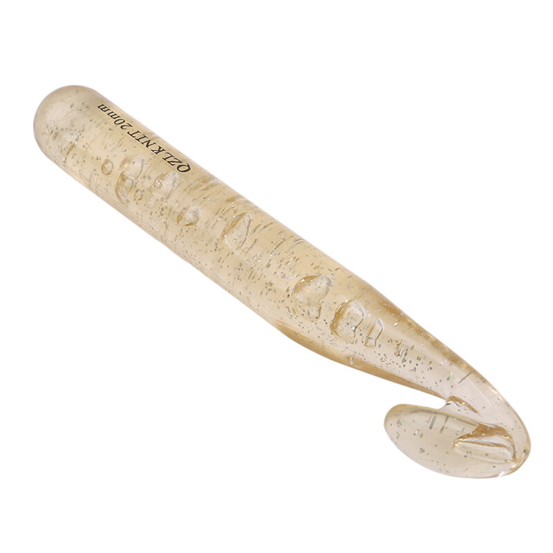 4 vnt plastikinės permatomos 17cm ilgio nėrimo adatos 12mm/15mm/18mm/20mm didelio dydžio nėrimo kabliuko mezgimo adatos storos vilnos įrankis