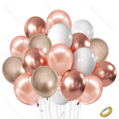 40 ks balónov Dusty Pink Boho Skin Beige Retro Bean Dusty Pink Rose Gold Latexový balón pre narodeninovú výzdobu dievčat