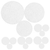 Apvalūs plastikiniai drobės lakštai adatos drobė balta tinklelio lakštas apskritas adatos siuvinėjimas drobė „pasidaryk pats“ kryžminio dygsnio kilimėlis