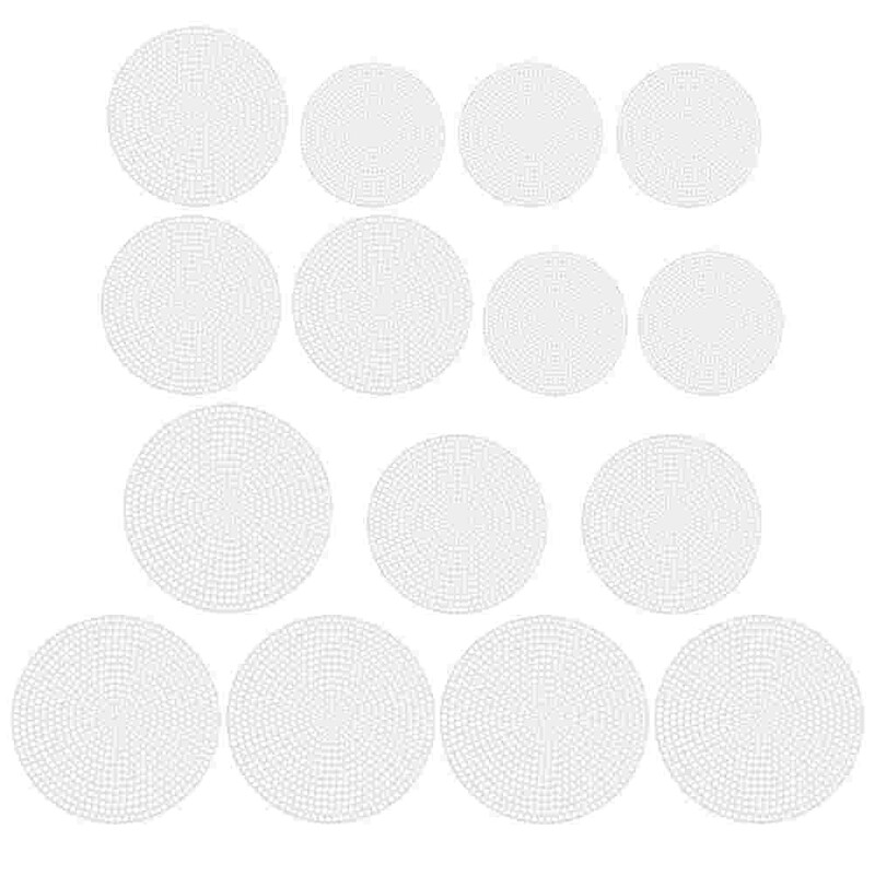 Apvalūs plastikiniai drobės lakštai adatos drobė balta tinklelio lakštas apskritas adatos siuvinėjimas drobė „pasidaryk pats“ kryžminio dygsnio kilimėlis