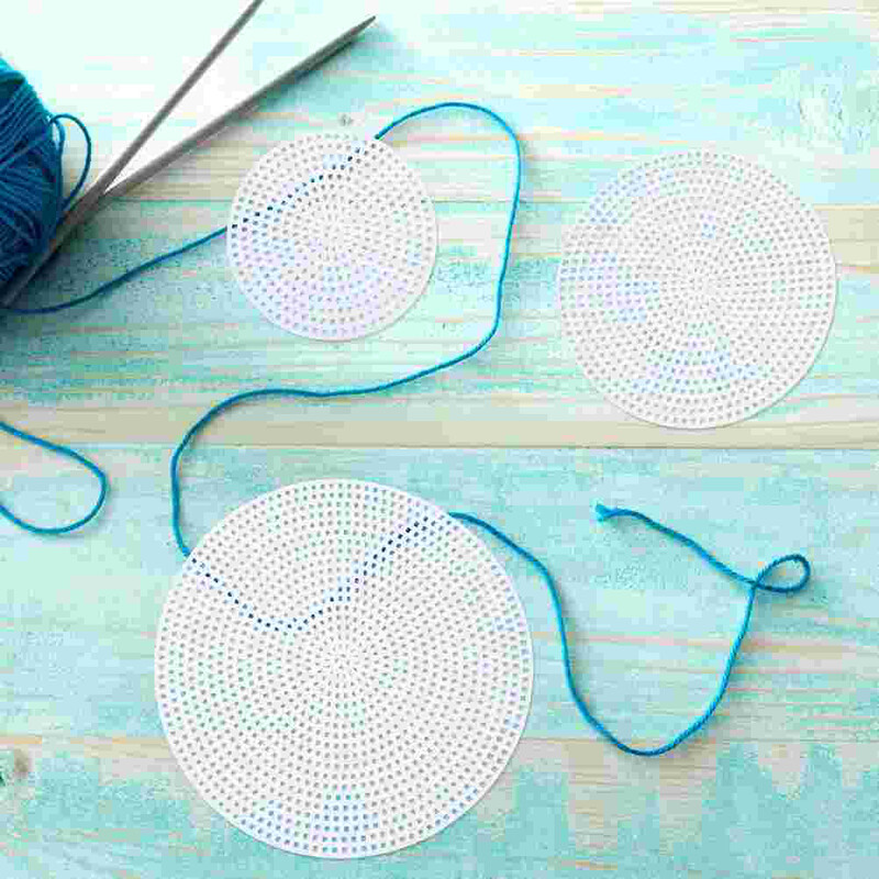 Apvalūs plastikiniai drobės lakštai adatos drobė balta tinklelio lakštas apskritas adatos siuvinėjimas drobė „pasidaryk pats“ kryžminio dygsnio kilimėlis