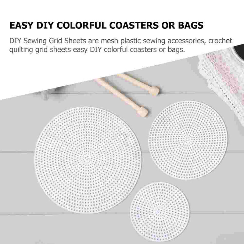 Apvalūs plastikiniai drobės lakštai adatos drobė balta tinklelio lakštas apskritas adatos siuvinėjimas drobė „pasidaryk pats“ kryžminio dygsnio kilimėlis