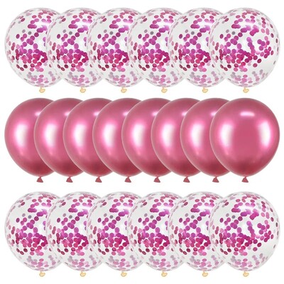 20 db Rózsa arany léggömb szett Konfetti fém lufi születésnapi parti esküvői dekoráció évfordulós Globals babazuhany léggömb