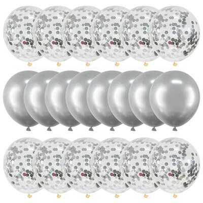 20 db Rózsa arany léggömb szett Konfetti fém lufi születésnapi parti esküvői dekoráció évfordulós Globals babazuhany léggömb