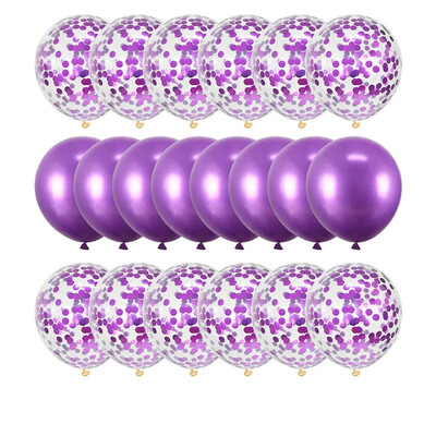 20 db Rózsa arany léggömb szett Konfetti fém lufi születésnapi parti esküvői dekoráció évfordulós Globals babazuhany léggömb