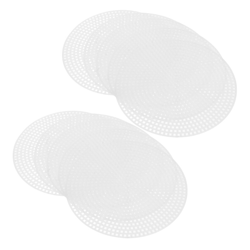 Apvalios tuščios drobės kryžminio dygsnio tinklelio lentos plastikinis maišelis siuvinėjimo ratas