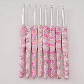 25 de stiluri de croșetat cu mai multe tipuri de mâner ergonomic moale pentru începători Croșetă din aluminiu set de instrumente de tricotat din oțel inoxidabil