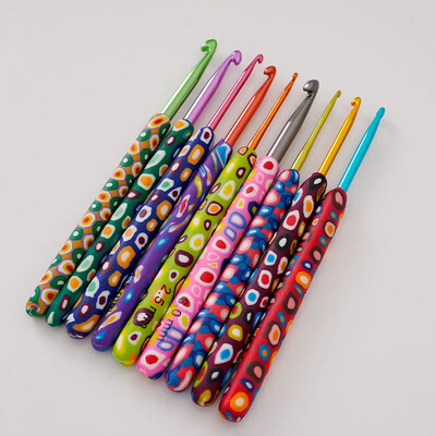 25 de stiluri de croșetat cu mai multe tipuri de mâner ergonomic moale pentru începători Croșetă din aluminiu set de instrumente de tricotat din oțel inoxidabil