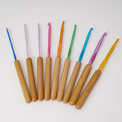 25 de stiluri de croșetat cu mai multe tipuri de mâner ergonomic moale pentru începători Croșetă din aluminiu set de instrumente de tricotat din oțel inoxidabil