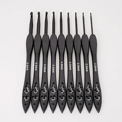 25 de stiluri de croșetat cu mai multe tipuri de mâner ergonomic moale pentru începători Croșetă din aluminiu set de instrumente de tricotat din oțel inoxidabil