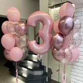 21db rózsaszín 40 hüvelykes szám fólia latex lufi Boldog születésnapi parti díszek gyerekeknek lányoknak baba 1 2 3 4 5 6 7 8 9 éves kellékek