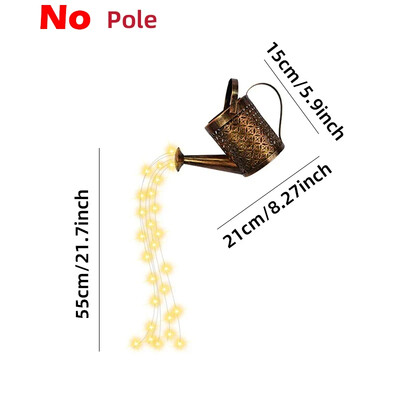 Vonkajšie solárne svetlo na krhlu, hviezdicová sprcha, záhradné umenie, LED reťazové svetlo, chodník, terasa, závesná lampa, kanvica, dekoratívna lampa