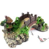 Akvárium mesterséges hídgyanta táj dekoráció híd akváriumi felszerelések kiegészítők díszbarlang Vízi házi kedvenc halak