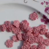 10kom šareni mali cvijet 19 boja 1 cm ručna kuka Vuneni cvijet ručno izrađeni DIY dodaci Odjeća Fini ručno izrađeni ukrasi