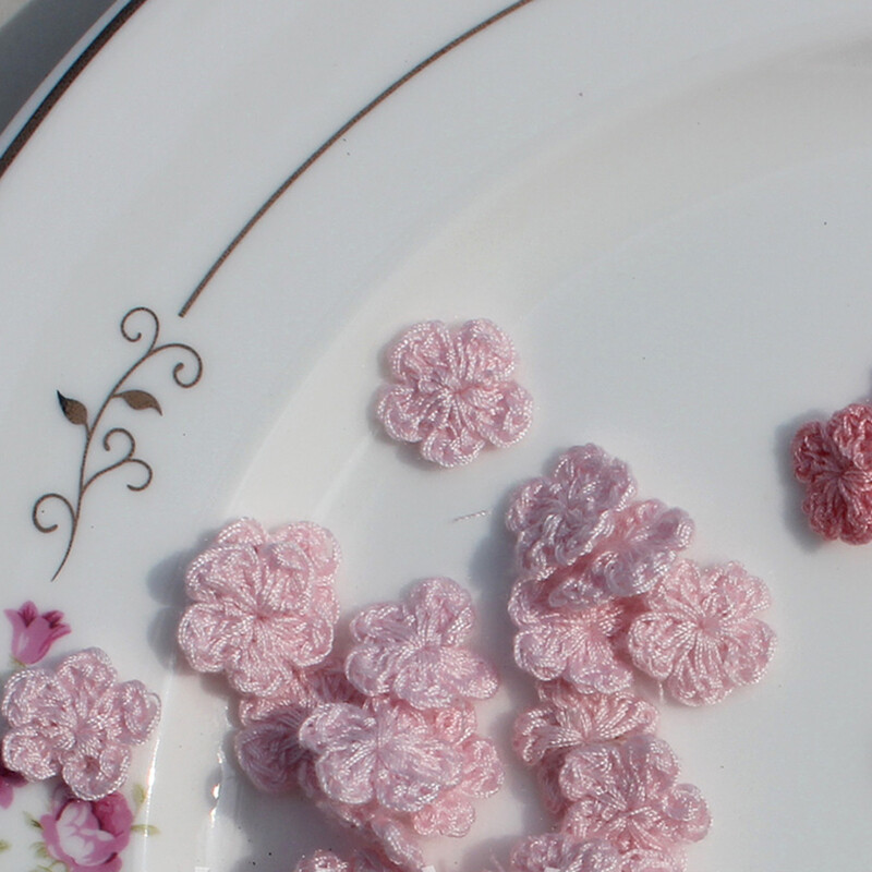 10kom šareni mali cvijet 19 boja 1 cm ručna kuka Vuneni cvijet ručno izrađeni DIY dodaci Odjeća Fini ručno izrađeni ukrasi