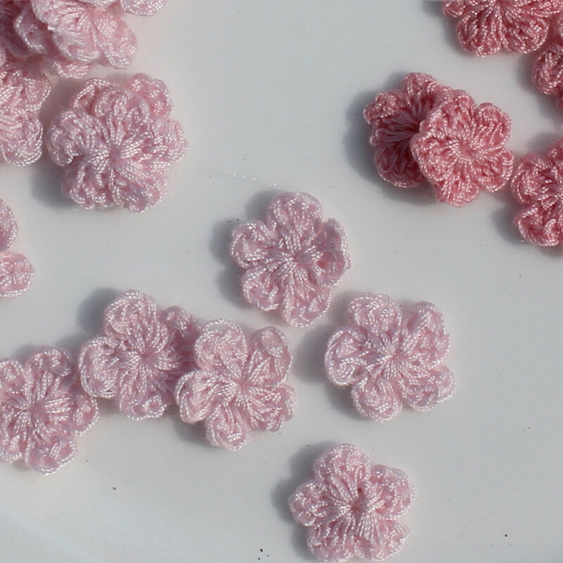 10kom šareni mali cvijet 19 boja 1 cm ručna kuka Vuneni cvijet ručno izrađeni DIY dodaci Odjeća Fini ručno izrađeni ukrasi