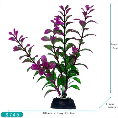 18 cm Akvariumo dekoratyvinis augalas akvariume Dirbtinis dekoras Augalai, imituojantys vandens žolę, žuvų dubenėlis, plastikinis papuošimas 7,08 colio