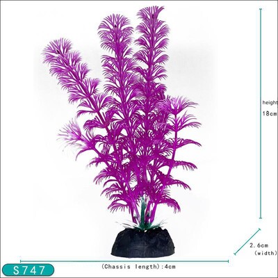 18 cm Akvariumo dekoratyvinis augalas akvariume Dirbtinis dekoras Augalai, imituojantys vandens žolę, žuvų dubenėlis, plastikinis papuošimas 7,08 colio