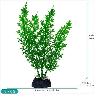 18 cm Akvariumo dekoratyvinis augalas akvariume Dirbtinis dekoras Augalai, imituojantys vandens žolę, žuvų dubenėlis, plastikinis papuošimas 7,08 colio