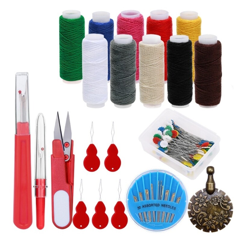 Odos siuvimo rinkiniai Mini kelionių siuvimo rinkiniai „Pasidaryk pats“ siuvimo adatų siūlų reikmenys, skirti namų kelionėms avariniam siuvimo remontui