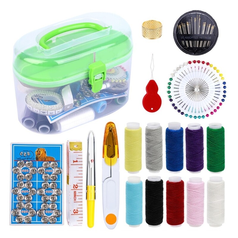 Odos siuvimo rinkiniai Mini kelionių siuvimo rinkiniai „Pasidaryk pats“ siuvimo adatų siūlų reikmenys, skirti namų kelionėms avariniam siuvimo remontui