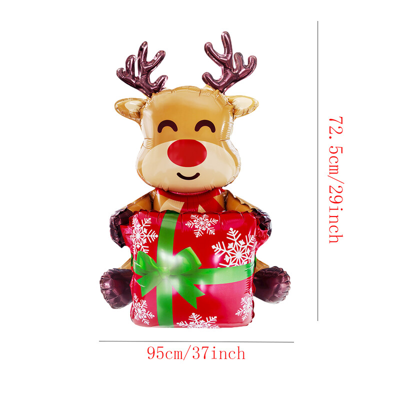1 ks 3D darčeková krabička Santa Claus fóliové balóny darčeková krabička balón s losom vianočné dekorácie do domácnosti Navidad 2025 dekorácia
