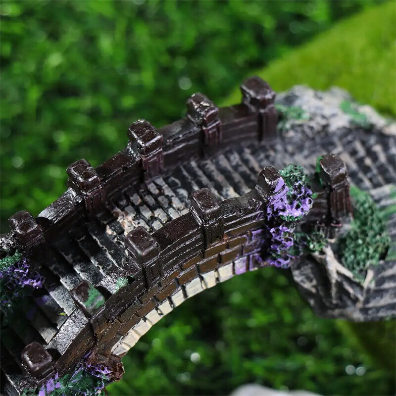 Δεξαμενή ψαριών Τεχνητή Γέφυρα Ρητίνη Τοπίο Διακόσμηση Γέφυρα Ενυδρείο Εξοπλισμός Αξεσουάρ Στολίδι Σπήλαιο Aquatic Pet Fish