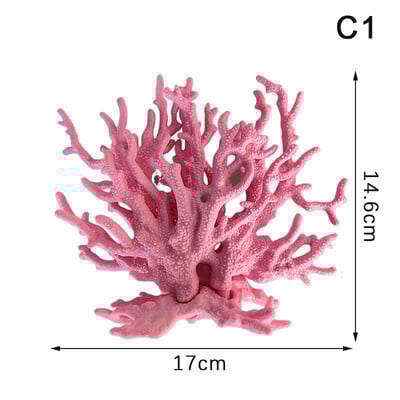 Povandeniniai dirbtiniai koralų vandens augalai Kraštovaizdis žuvų bako modeliavimas netikrų koralų akvariumo dekoravimas Šeimos mikro papuošalai