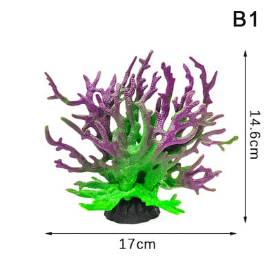 Povandeniniai dirbtiniai koralų vandens augalai Kraštovaizdis žuvų bako modeliavimas netikrų koralų akvariumo dekoravimas Šeimos mikro papuošalai