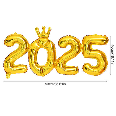 Fóliové balóny s číslom 2025, veselé Vianoce, darčeková krabička s motívom Santa Clausa, balón s losom, domáci vianočný, novoročný, párty, dekorácia, Navidad Noel