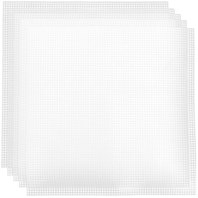 5 vnt. drobė plastikiniam maišeliui austi tinklinį lakštą skaidraus drobės plastiko siuvinėjimo rinkiniai Krepšelio gamybos priedai