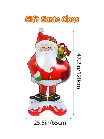 Baloni od folije za Božićni stalak, Dekoracija Djeda Mraza, Snjegovića, Potrepštine za božićnu noć, novogodišnju zabavu