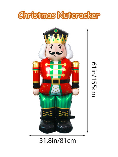 Baloni od folije za Božićni stalak, Dekoracija Djeda Mraza, Snjegovića, Potrepštine za božićnu noć, novogodišnju zabavu