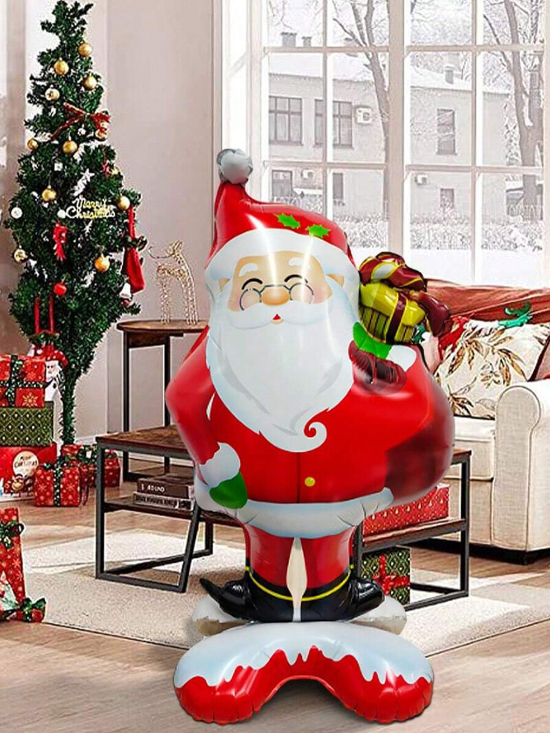 Baloni od folije za Božićni stalak, Dekoracija Djeda Mraza, Snjegovića, Potrepštine za božićnu noć, novogodišnju zabavu