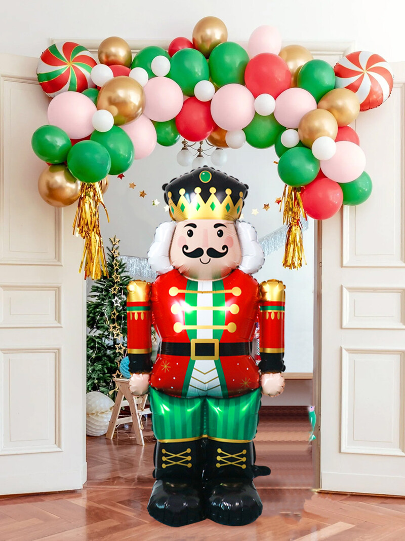 Baloni od folije za Božićni stalak, Dekoracija Djeda Mraza, Snjegovića, Potrepštine za božićnu noć, novogodišnju zabavu