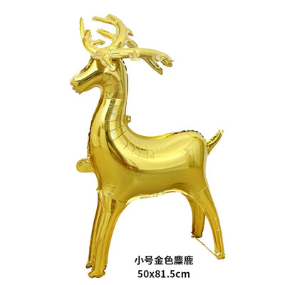 3D sob Djeda Mraza Zlatni balon Božićni balon sa losovim saonicama Sretan Božić Felize Navidad Joy 2025 Noel Balon za zabavu